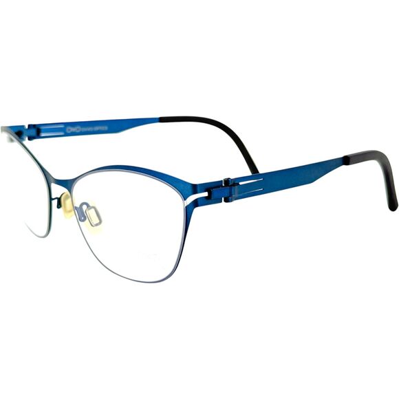 OVVO 3839 Unisex Metal Eyeglass Frame 40A Denim Blue52-18